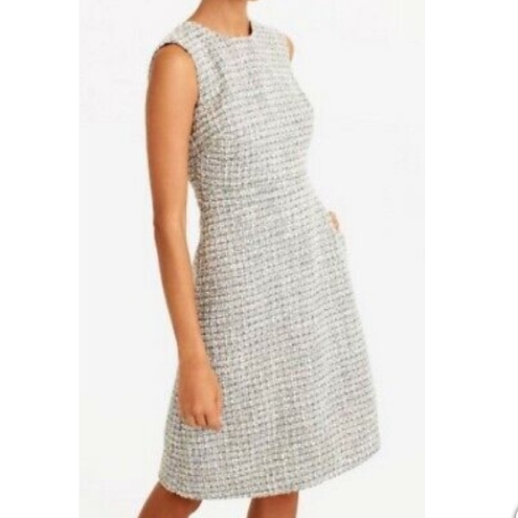 J Crew Metallic Tweed Shift Dress.